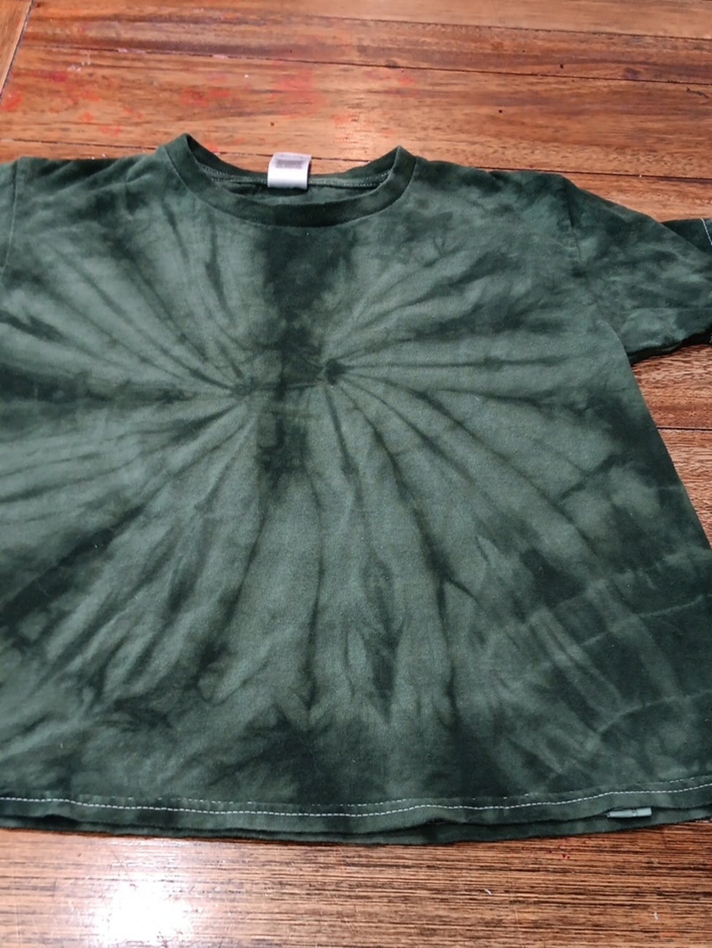 Colortone Kids Green Tie-Dye Short Sleeve Tee